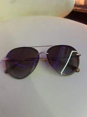 Vici Gold Frame Sunglasses with Black Lenses and Tortoiseshell Temples